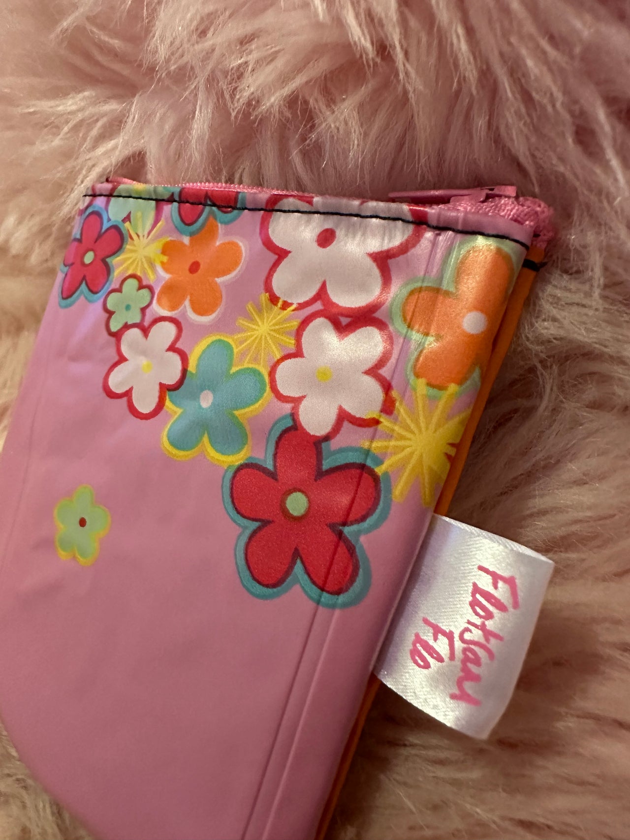 I used to be a Broken Inflatable - Pink Flowery Coin purse