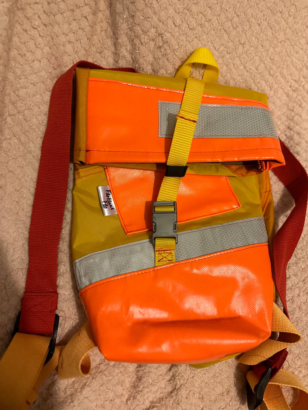 I used to be a Life Jacket and Plastic Fabric Offcuts  - Adults Smaller Backpack