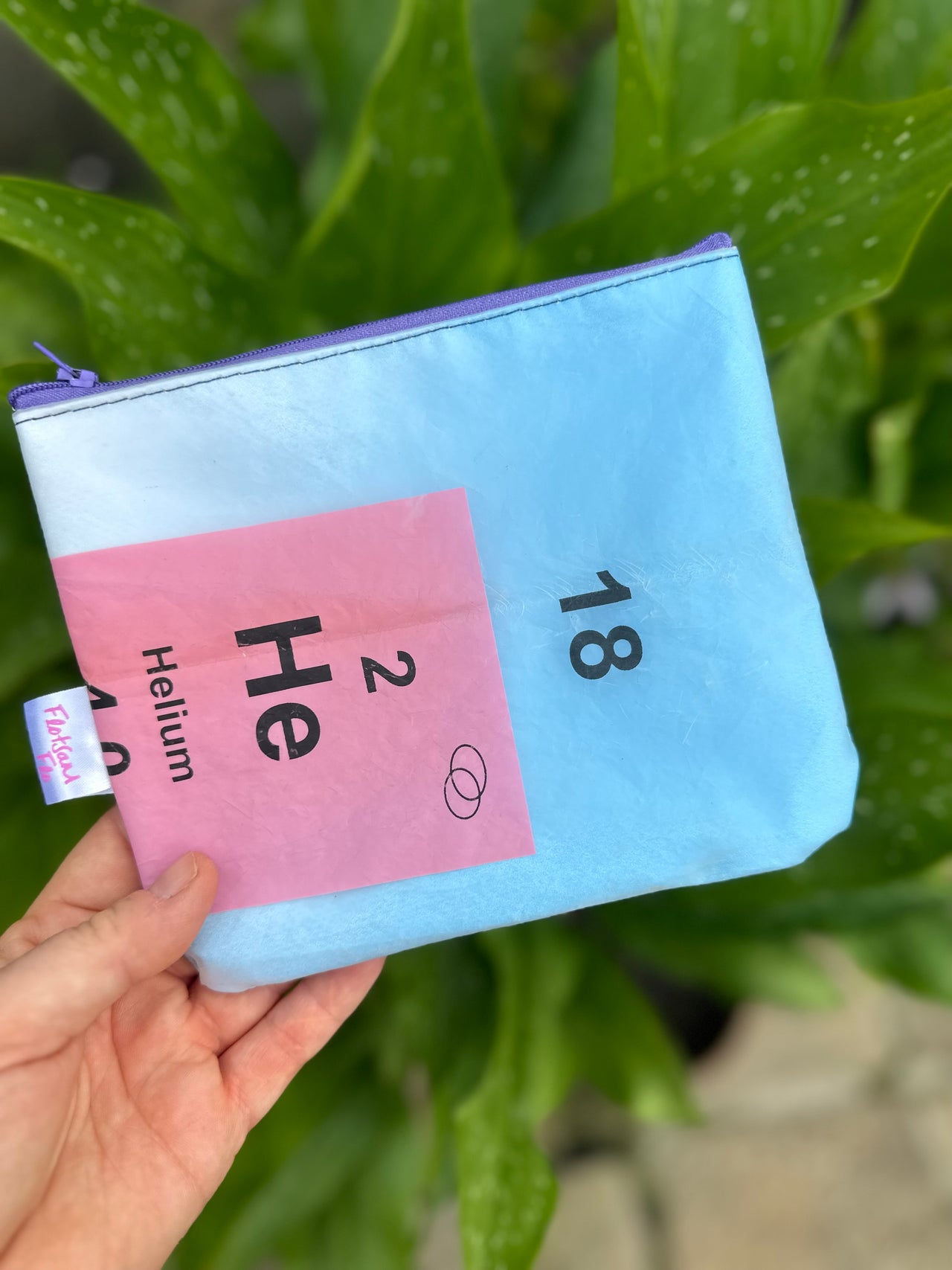 I used to be a Banner and Periodic table shower curtain - Pouch