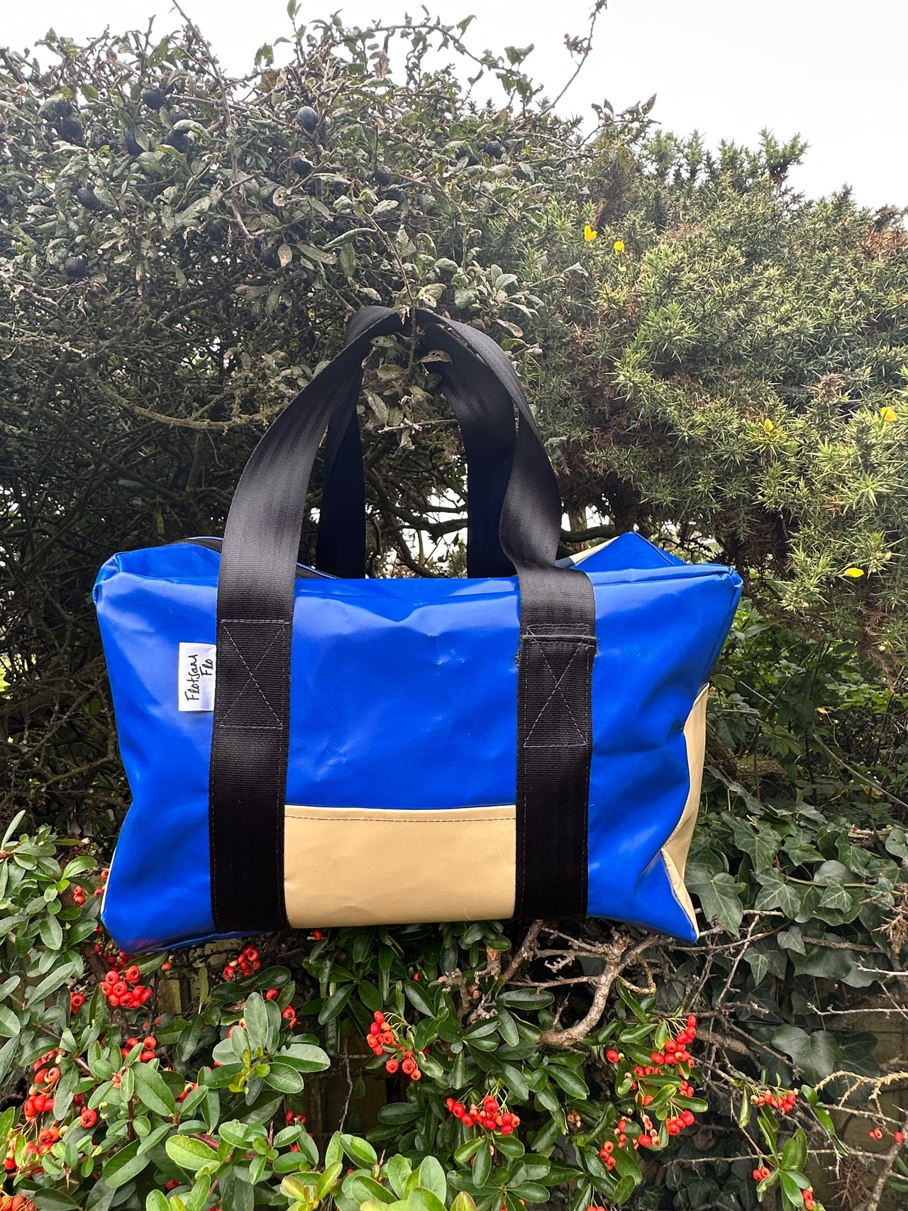 I was off cuts of canopies and Seatbelts - Overnight holdall bag