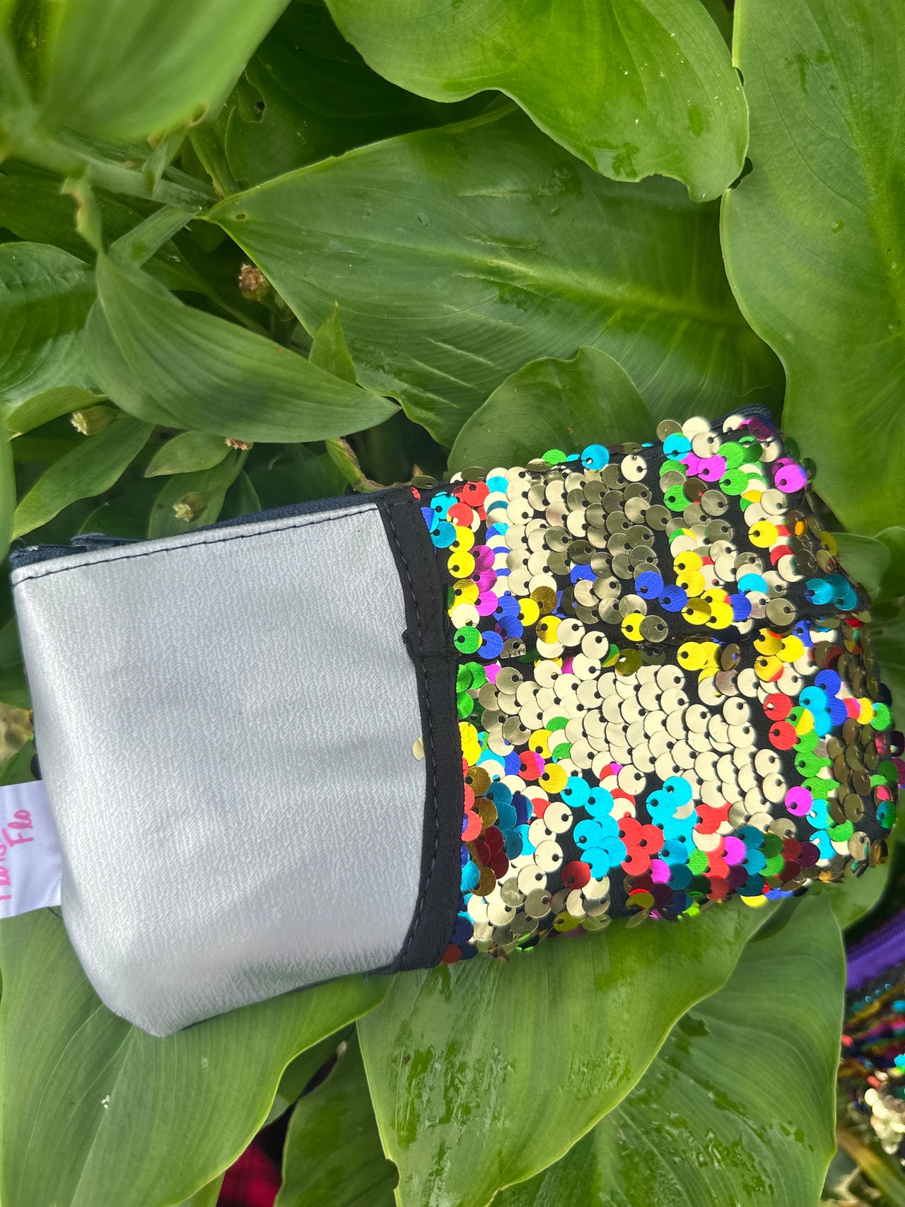Copy of I used to be a Sequin Top and Offcuts of Canopy - Sparkly Pouch